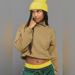 Pilcro Anthropologie Funnel-Neck Bubble-Hem Sweatshirt